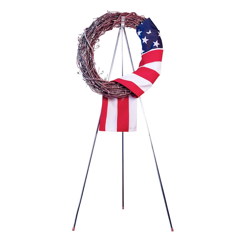 Tri-pod Wreath Holder - Guardian Memorial & Flag Accessories